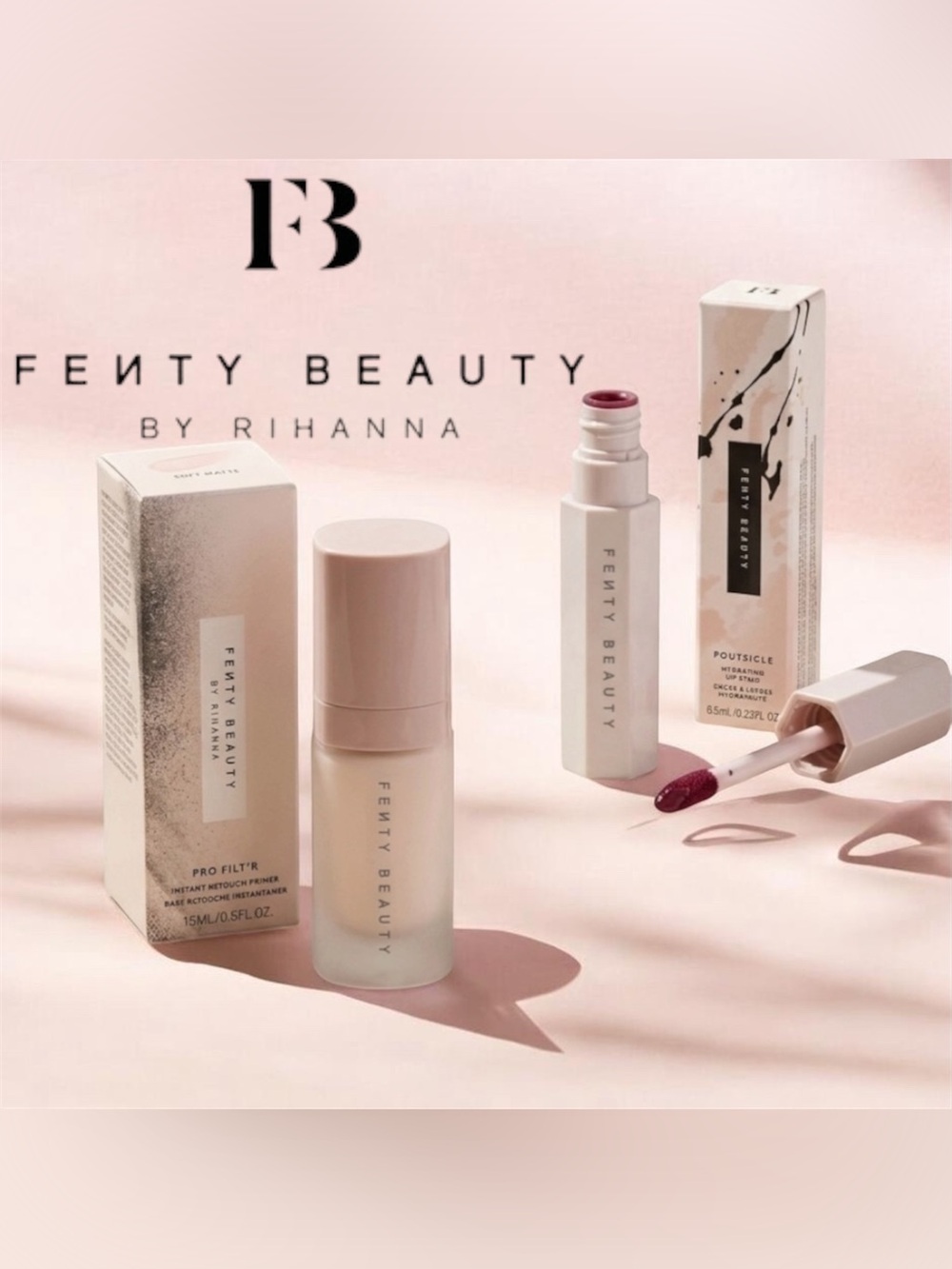 💎 Fenty Beauty Glow-Ready Duo-Poutsicle Lip Stain + Pro Filt’r Matte Primer Set